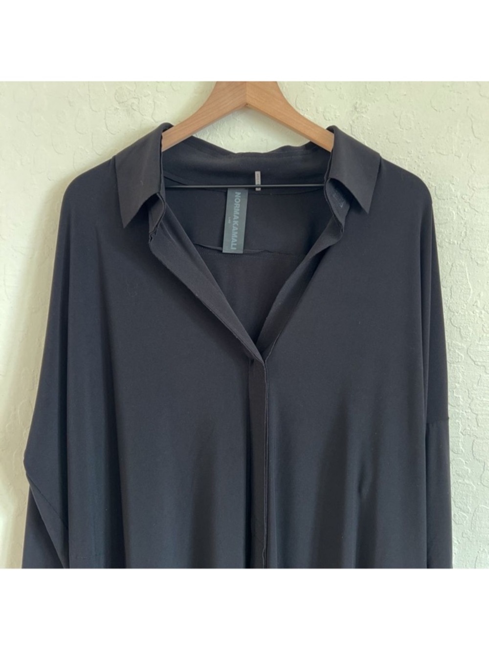 Norma Kamali Black Shirt Dress - Picture 8 of 13